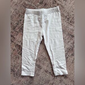 Carter's White Leggings Soft Stretchy Comfort Cropped size 4 toddler girl